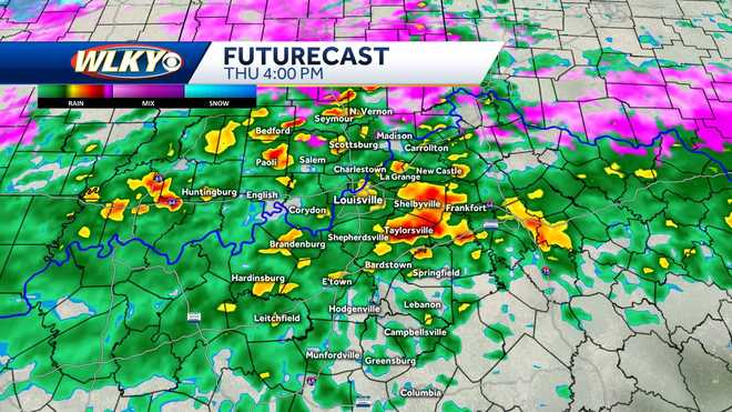 Louisville weather: Wintry mix to rain Wednesday night into Thursday