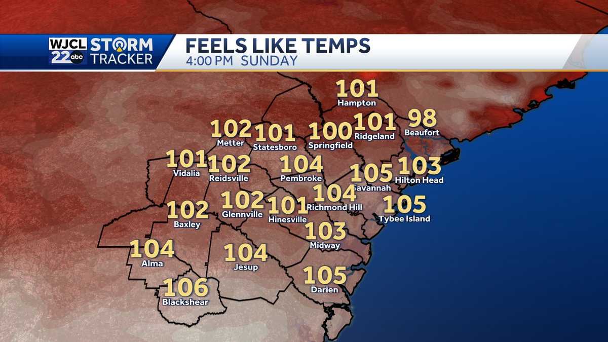 Savannah Tracking rain chances, return of high heat