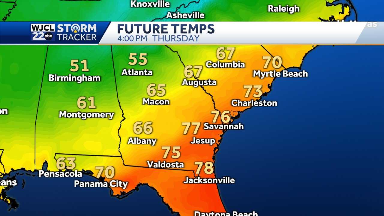 Savannah: Breezy, warm, & possible stormy holiday - WJCL