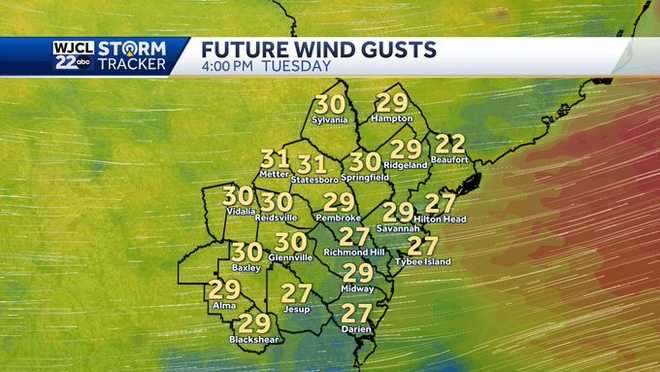 More wind for Tuesday