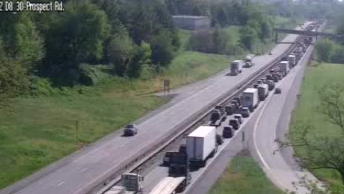 Massive traffic back-up after crash on Route 30 in Lancaster County, Pa.