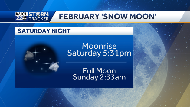 February 'Snow Moon' Saturday night