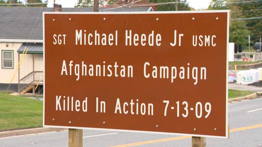 Michael Heede Jr. highway sign