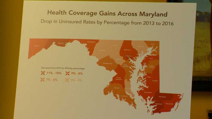 Maryland health coverage map