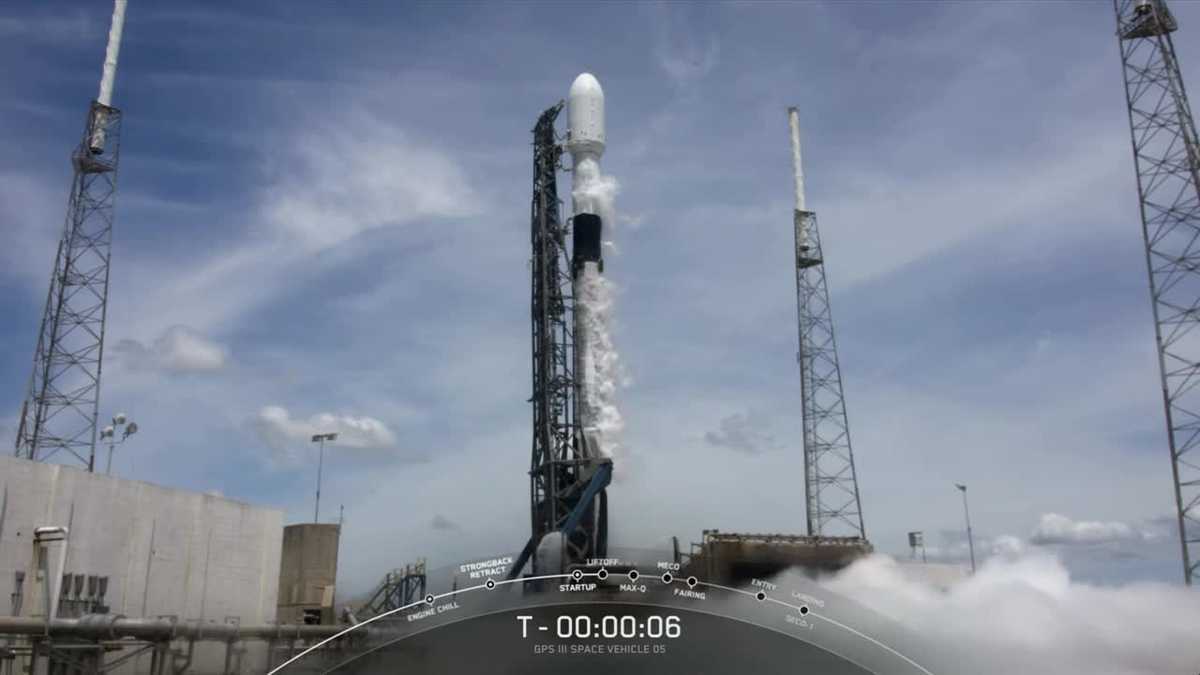 Vụ phóng tên lửa SpaceX Falcon 9 từ Mũi Canaveral để cất cánh hôm thứ Hai