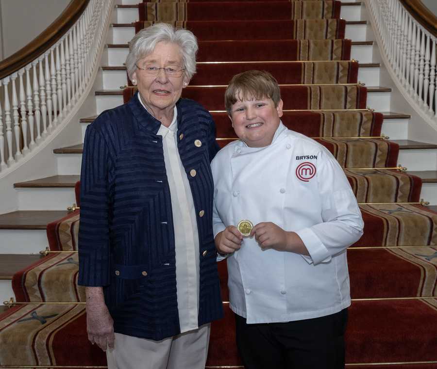 Governor Kay Ivey hosts MasterChef Junior Bryson McGlynn to the Executive Mansion for a three-course lunch Governor Kay Ivey hosts MasterChef Junior Bryson McGlynn to the Executive Mansion for a three-course lunch
