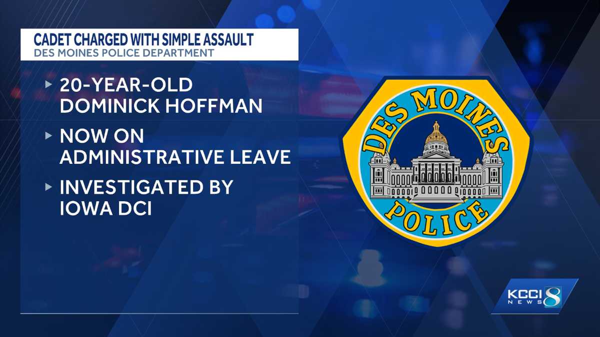 Des Moines police cadet on administrative leave following assault charge