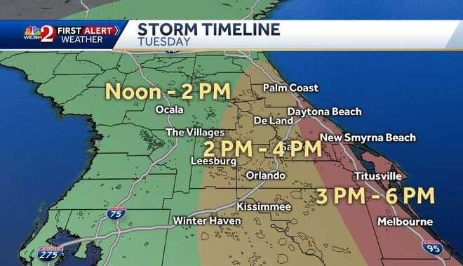 Marginal Risk For Severe Weather Tuesday In Central Florida