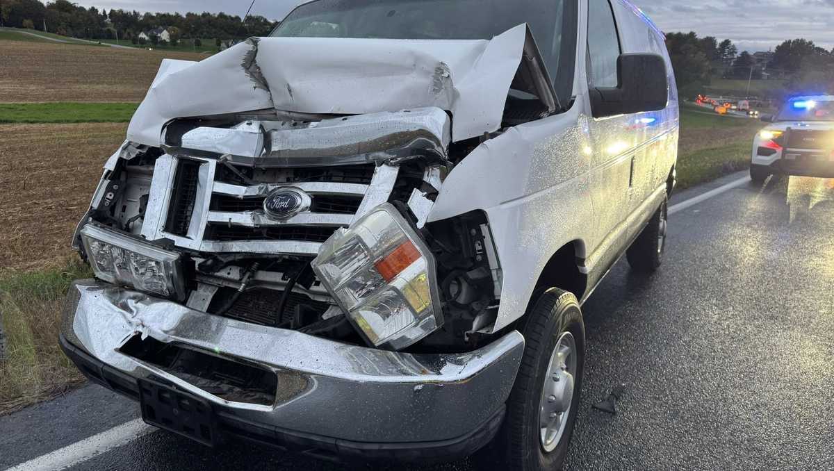 Driver injured after crashing into back of work truck in Lebanon County, fire company says