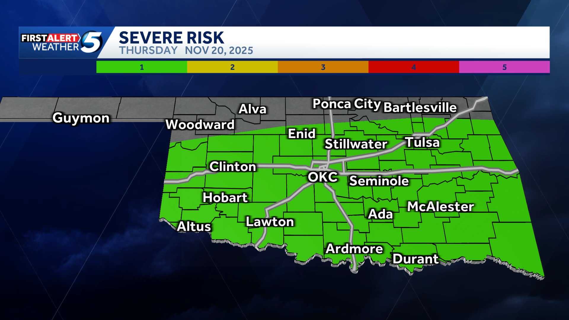 TIMELINE: Another round of storms brings tornado risk to Oklahoma - KOCO