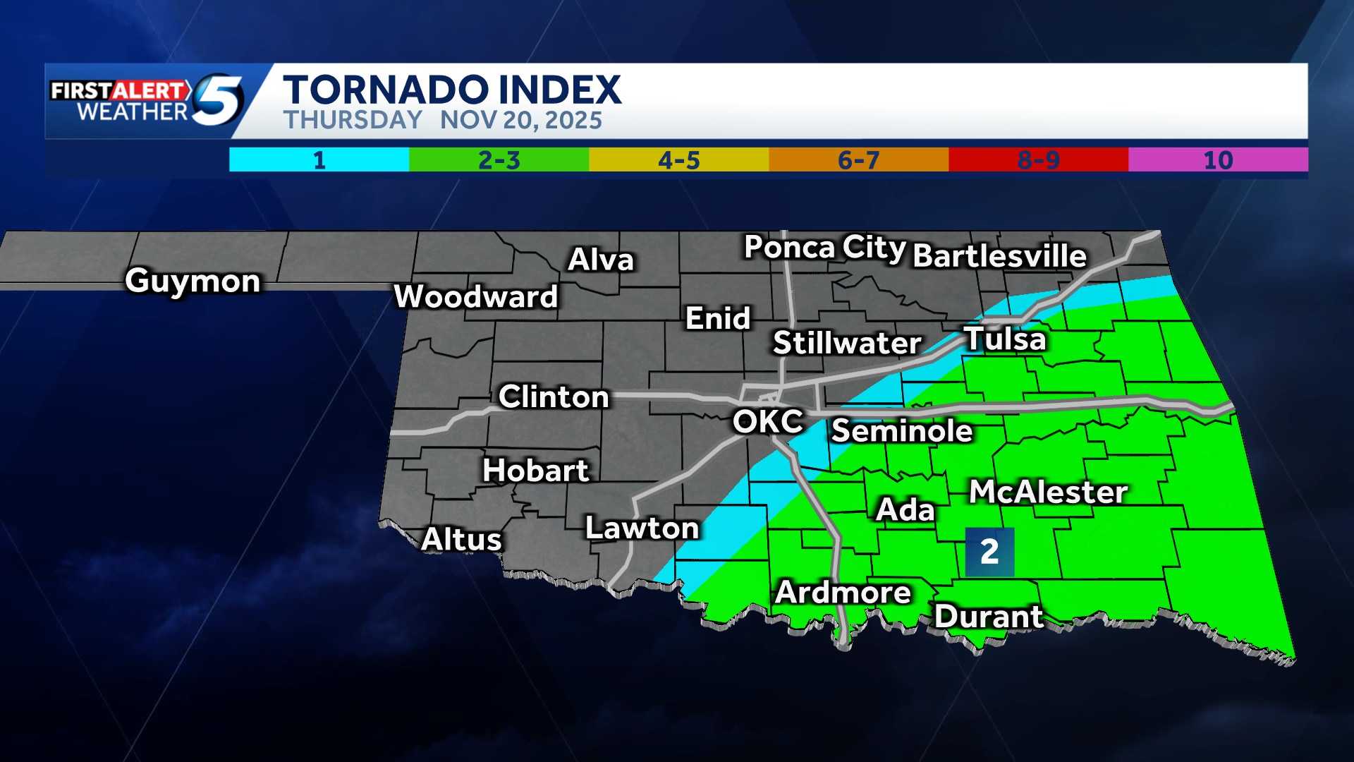 TIMELINE: Another round of storms brings tornado risk to Oklahoma - KOCO