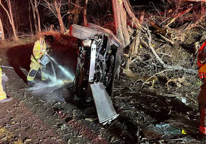 Driver escapes from mangled vehicle in Cumberland County, Pa. crash
