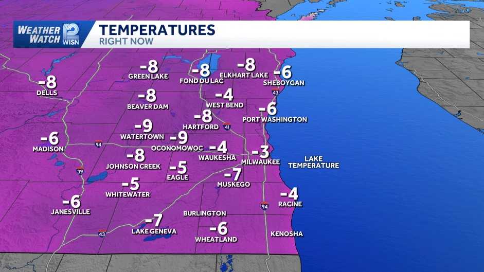 Bitter cold in SE Wisconsin to snap, warm up on the way