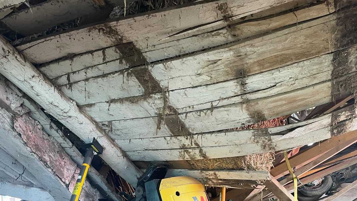 Person flown to hospital after barn collapse