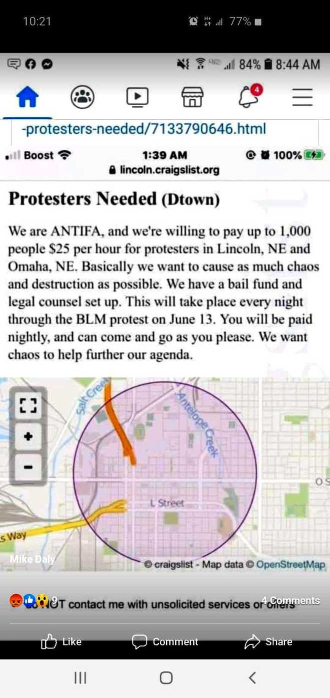 Authorities tie viral 'protesters needed' Craigslist ad to registered