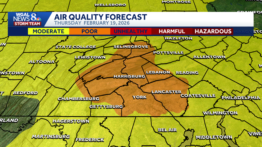 Code orange air quality alert issued for much of the Susquehanna Valley