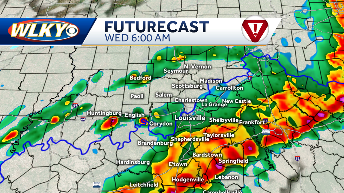 Timeline: Severe storms Tuesday, Wednesday in Louisville