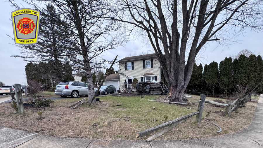 SUV malfunctions, crashes into fence, tree before flipping in Lancaster ...