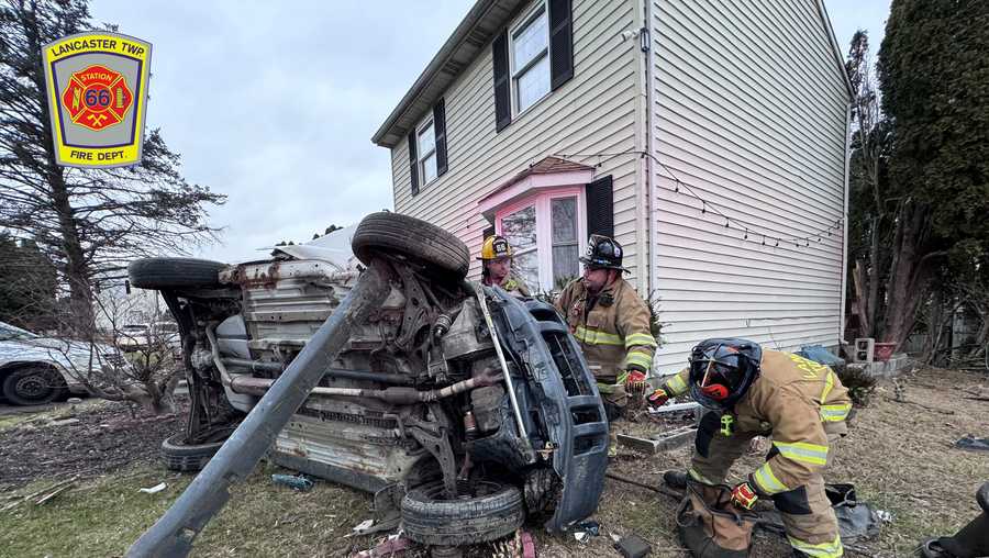 SUV malfunctions, crashes into fence, tree before flipping in Lancaster ...