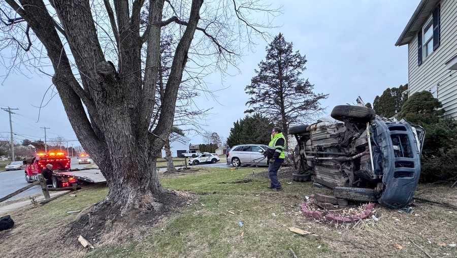 SUV malfunctions, crashes into fence, tree before flipping in Lancaster ...