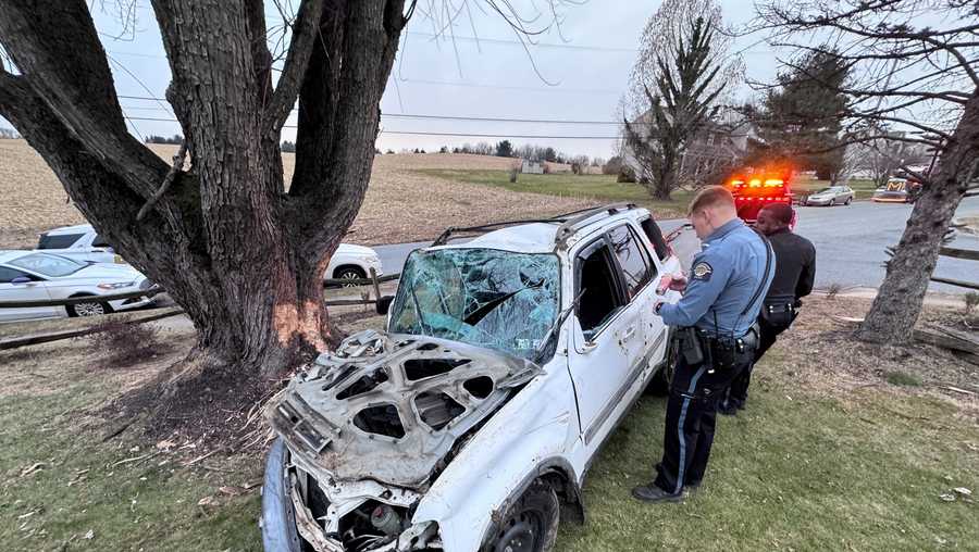 SUV malfunctions, crashes into fence, tree before flipping in Lancaster ...