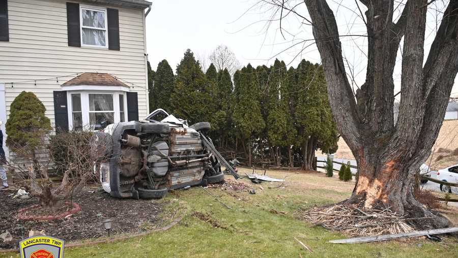 SUV malfunctions, crashes into fence, tree before flipping in Lancaster ...