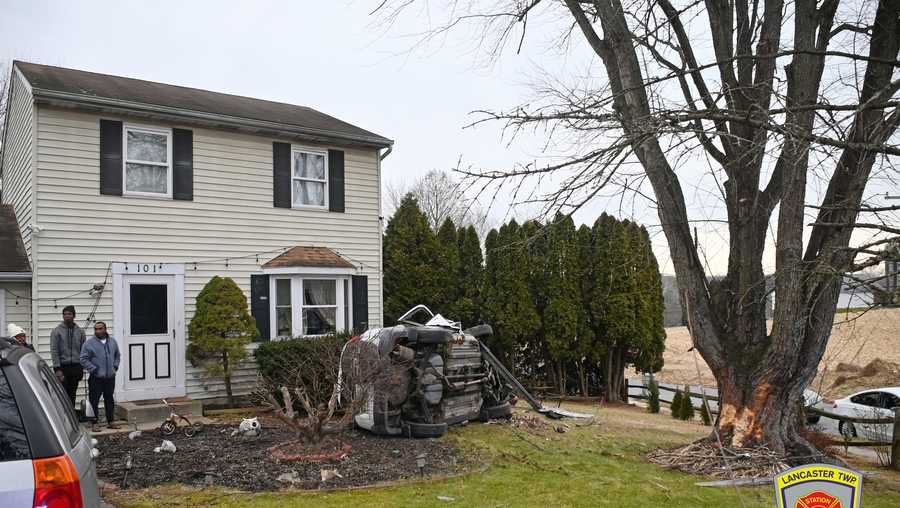 SUV malfunctions, crashes into fence, tree before flipping in Lancaster ...
