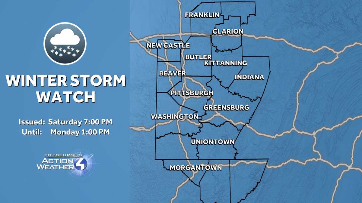 Western Pennsylvania's Watches, Warnings & Advisories: Several inches of snow this weekend