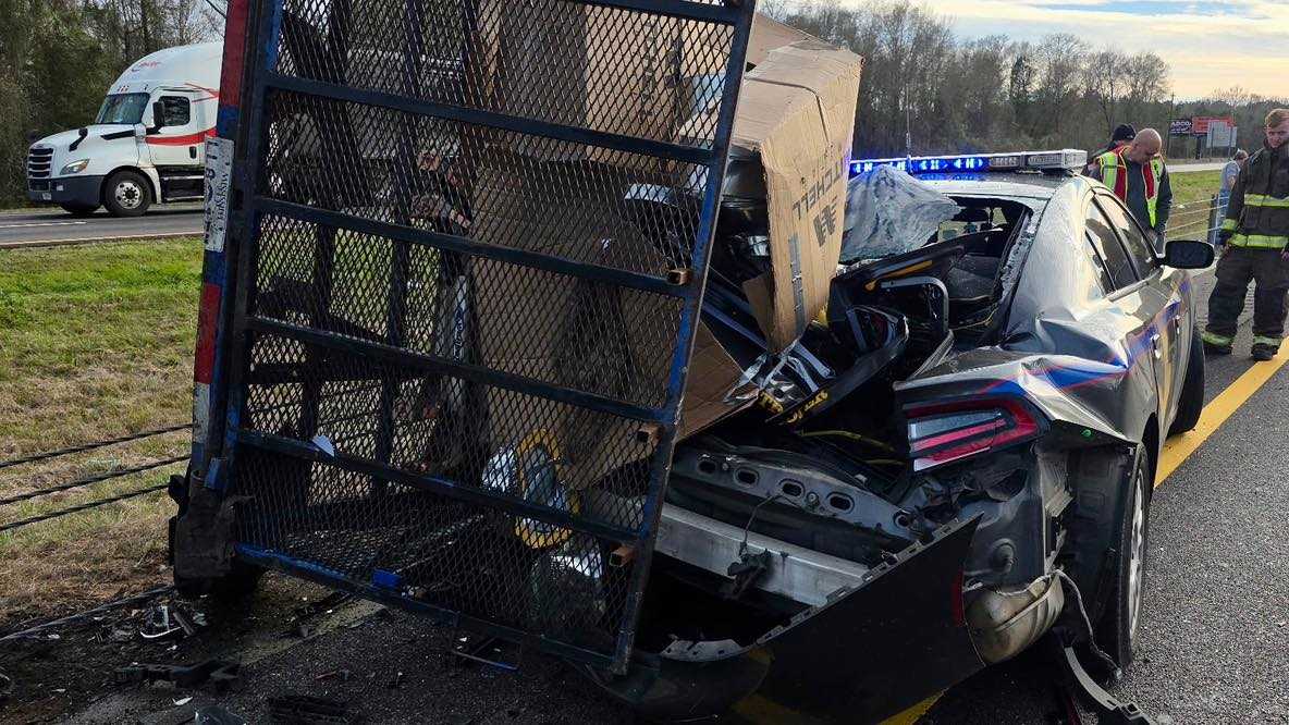 Distracted driver hits state trooper in Jones County construction zone