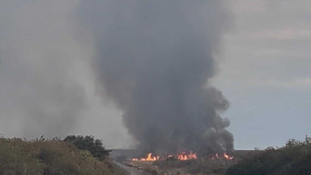 Fire burns 800 acres in Lake Okeechobee bed