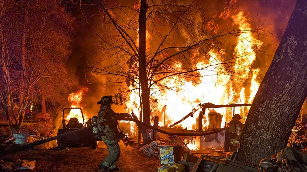 Raging fire tears through house, sends one person to hospital