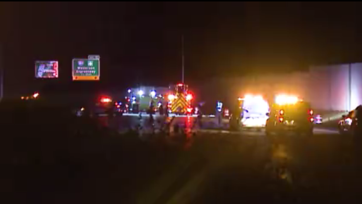 1 killed, 4 injured in shooting and crash on I-64