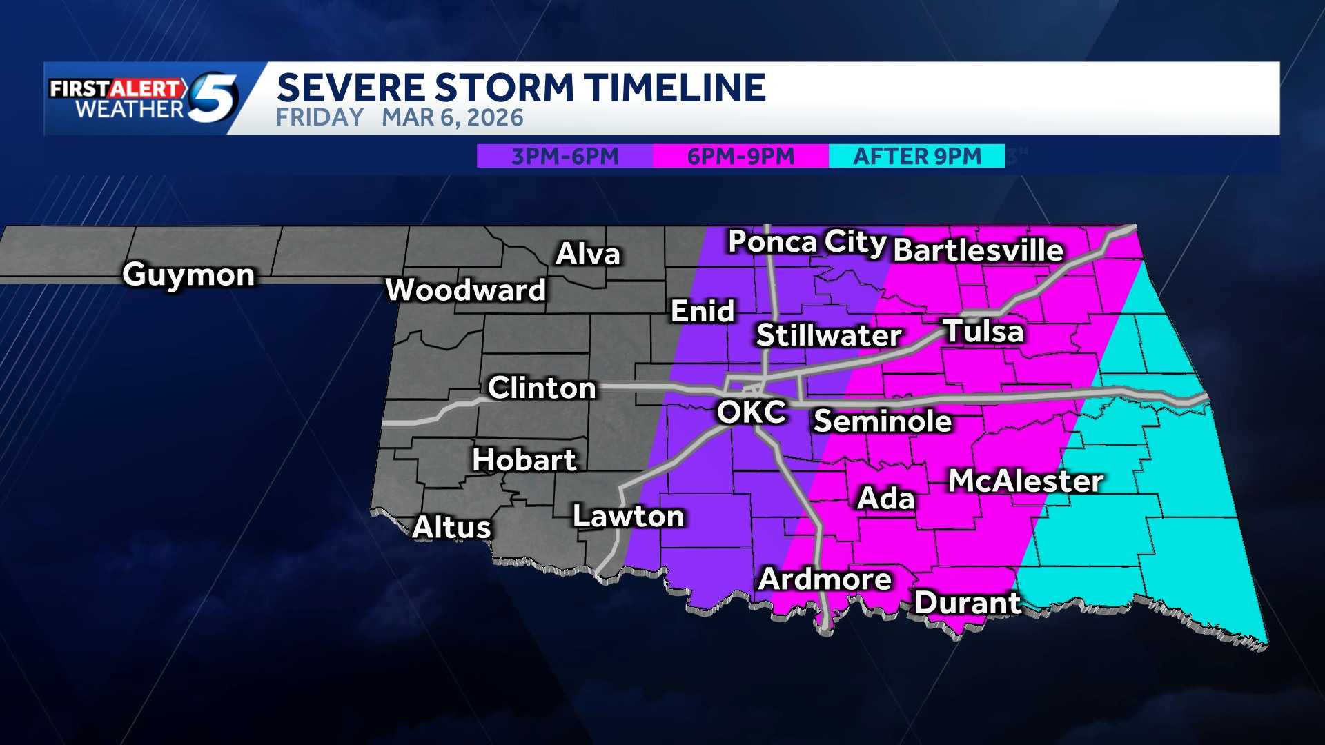 Oklahoma Weather Forecast: More storms with tornado risk expected - KOCO