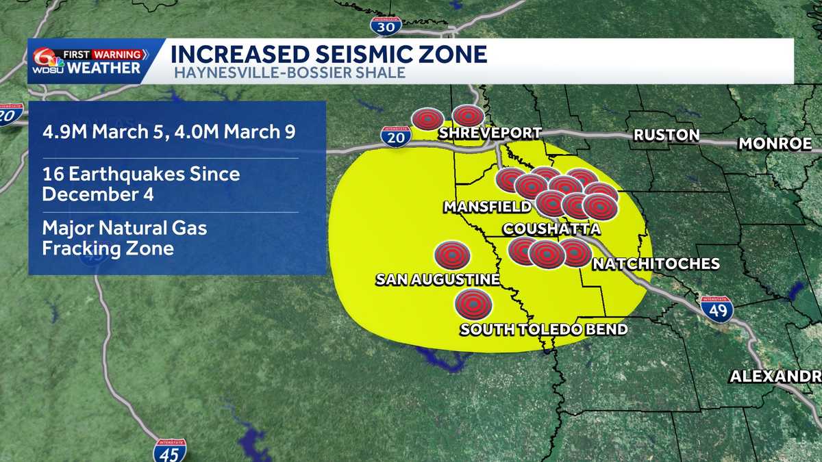 North Louisiana experiences five more earthquakes, bringing total to 16