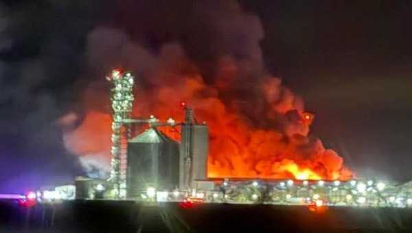 large fire near corwith