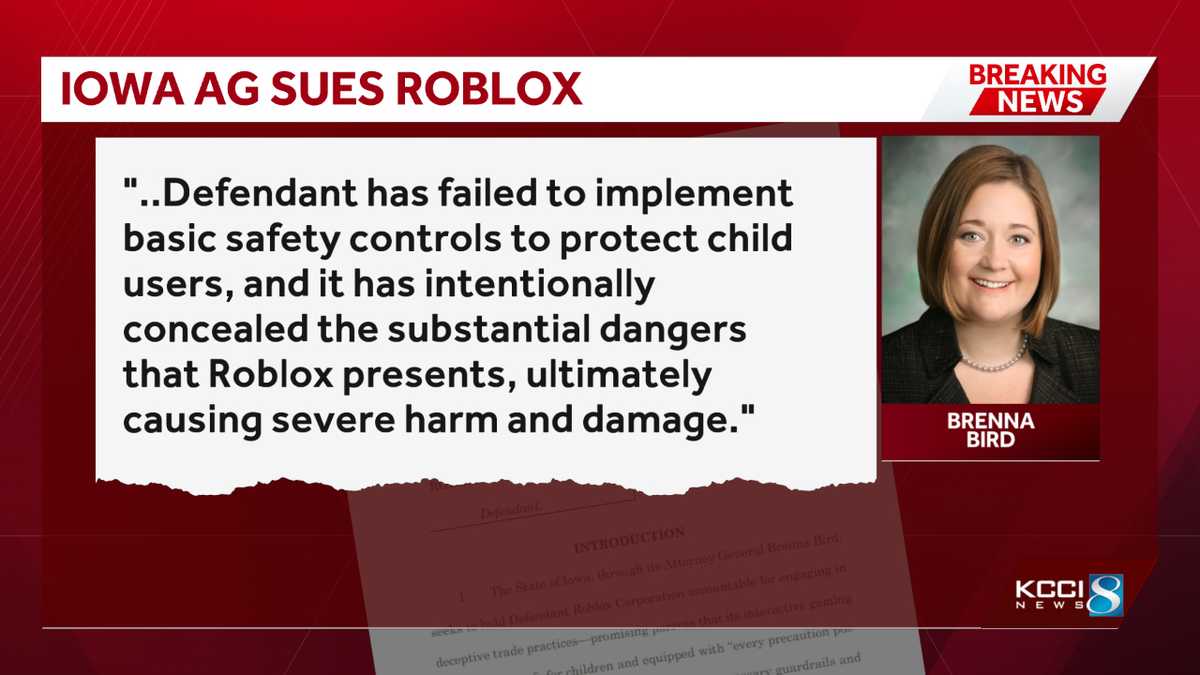 Iowa sues Roblox over child safety concerns