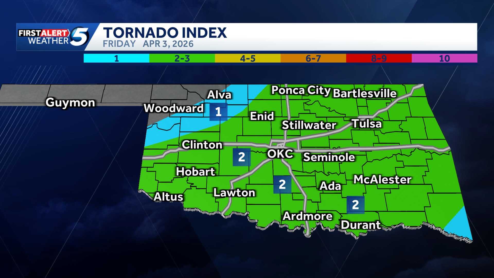 Oklahoma Weather: Severe storms with tornado risk return Friday - KOCO