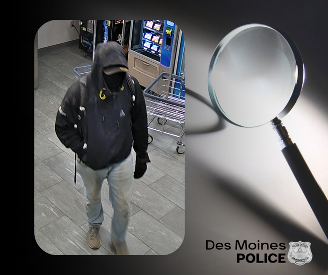 Des Moines police looking for suspect accused of stealing form laundromats