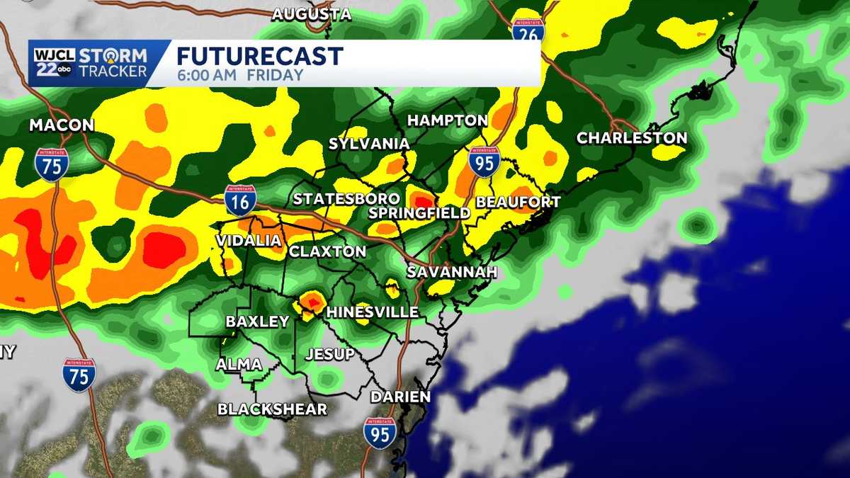 Rain likely Friday...a breakdown of rain timing & totals for Southeast Georgia, Lowcountry