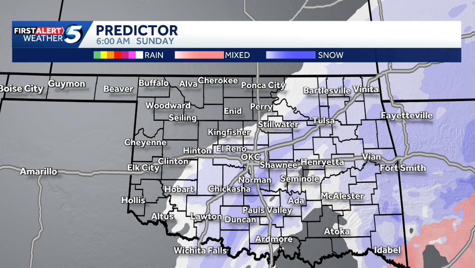 Hour-by-hour forecast: Oklahoma snowfall coming to an end after days of winter storm
