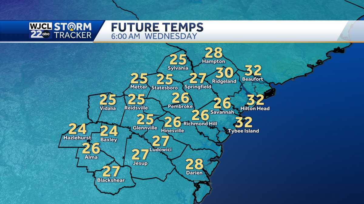 Savannah Freezing temperatures likely several days this week