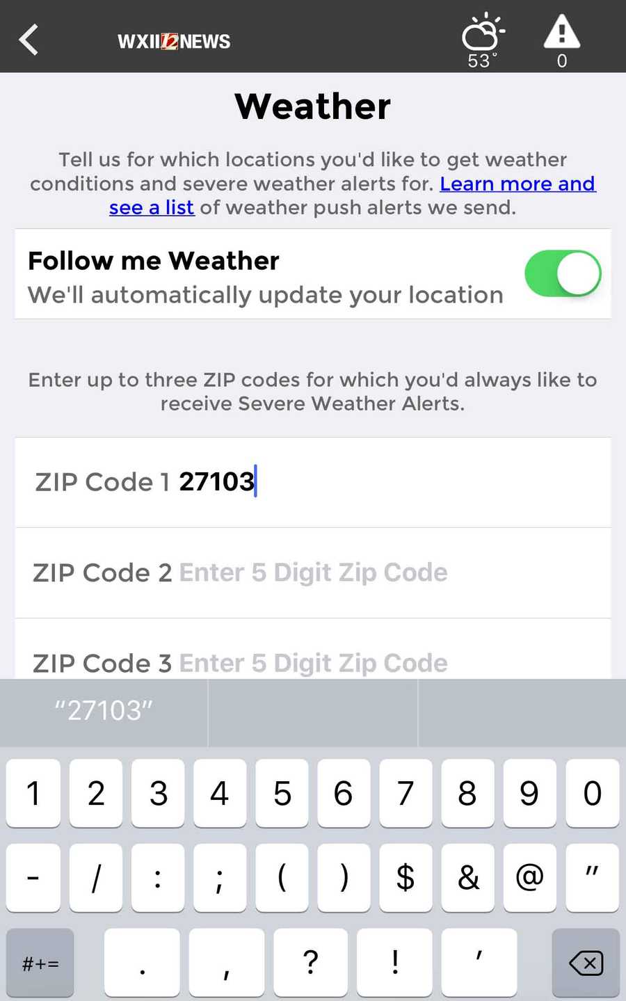 Here's how to sign up for custom weather alerts inside the WXII 12 News ...