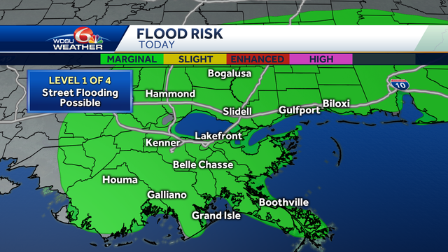 Street flooding possible, still steamy