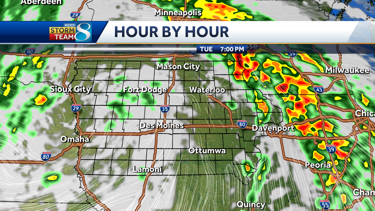 Tracking severe weather in Iowa: Hour-by-hour forecast for Tuesday ...