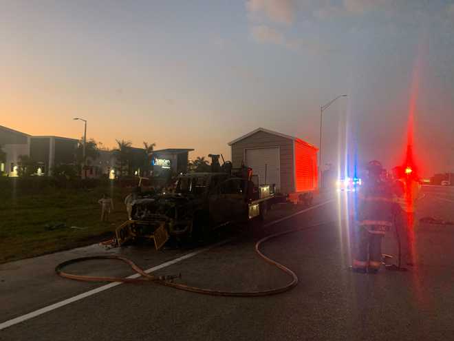 fdot: vehicle fire on i-75 at mm-136