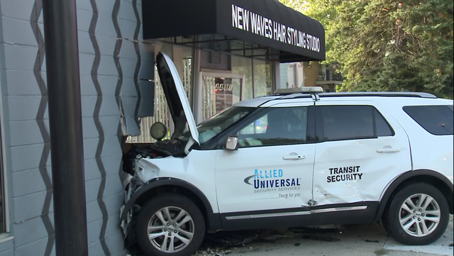 Security vehicle hits car, crashes through Milwaukee hair salon - Vimarsana News