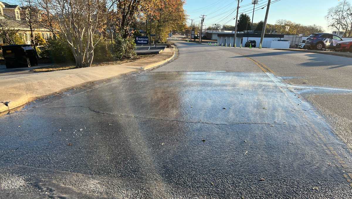 Water main break closes part of road in Greenville