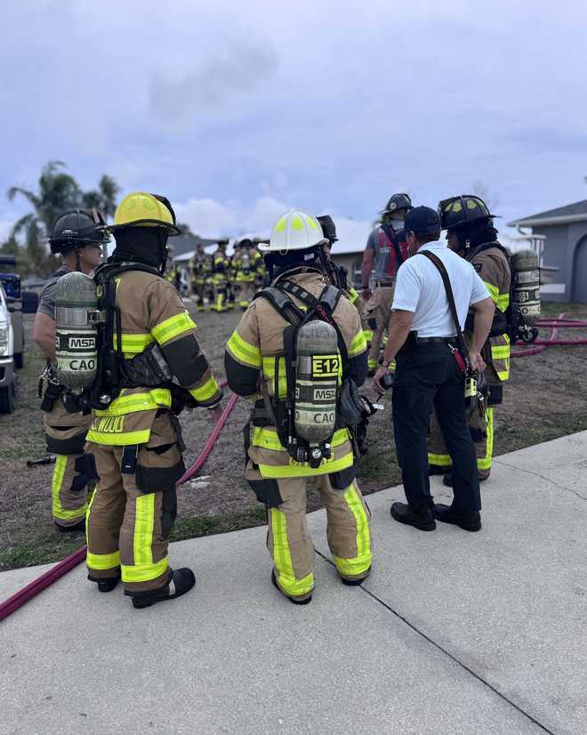 Firefighters responded to a house fire in the 400 block of Southeast 13th Terrace just before 6 p.m.