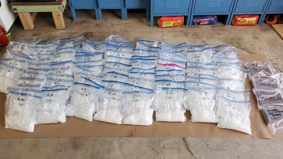 Troopers find 101 pounds of meth, 9 pounds of fentanyl in traffic stop