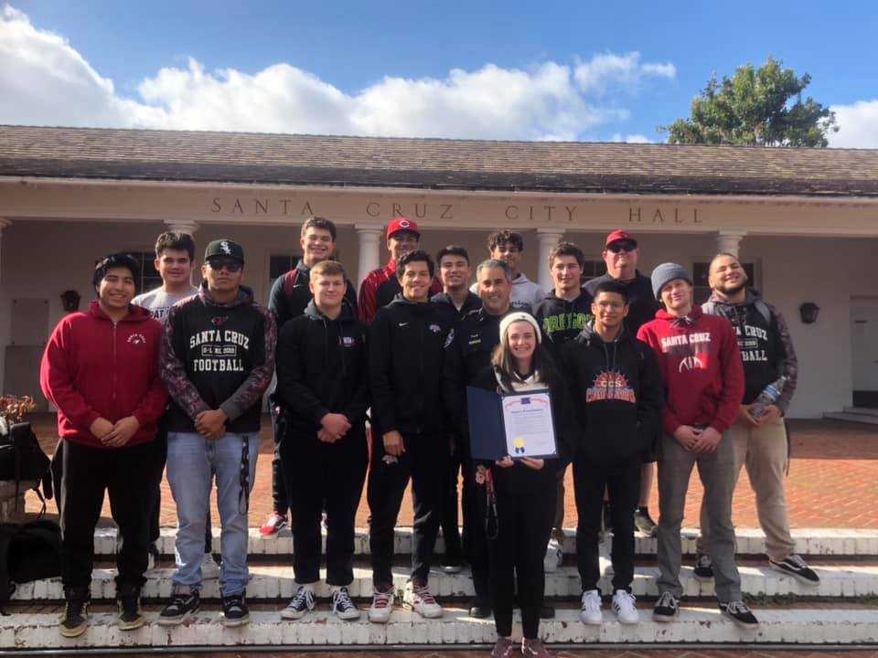 Jan. 14 Santa Cruz High School Cardinal Valley Football Team Day